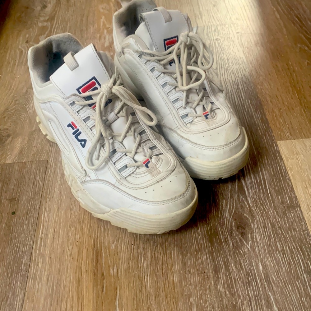 White Fila Running Shoes